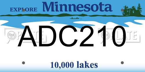 ADC210 Minnesota License Plate