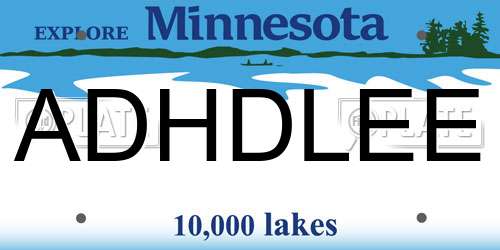 ADHDLEE Minnesota License Plate