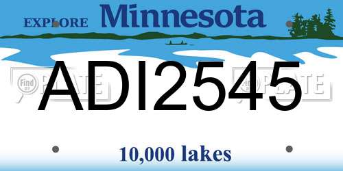 ADI2545 Minnesota License Plate