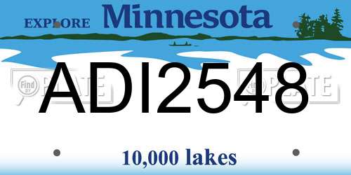 ADI2548 Minnesota License Plate