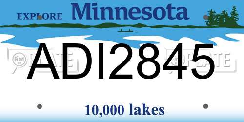 ADI2845 Minnesota License Plate