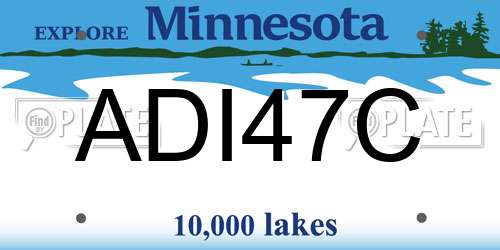 ADI47C Minnesota License Plate