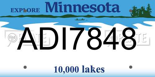 ADI7848 Minnesota License Plate