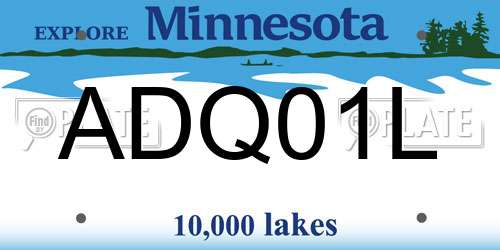 ADQ01L Minnesota License Plate