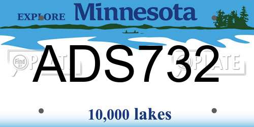 ADS732 Minnesota License Plate