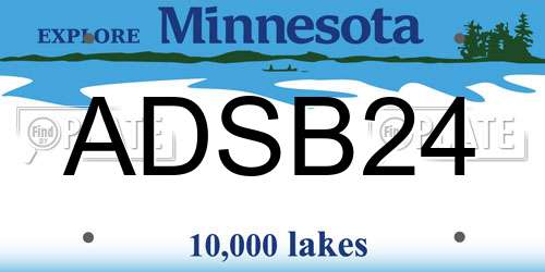 ADSB24 Minnesota License Plate
