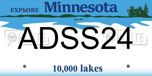 ADSS24 Minnesota License Plate
