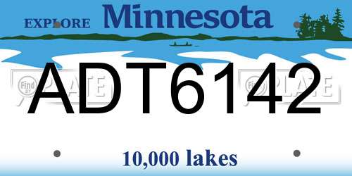 ADT6142 Minnesota License Plate