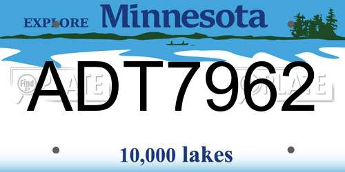ADT7962 Minnesota License Plate