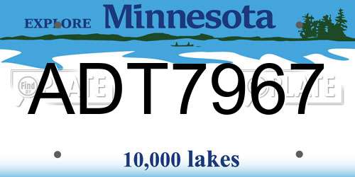 ADT7967 Minnesota License Plate