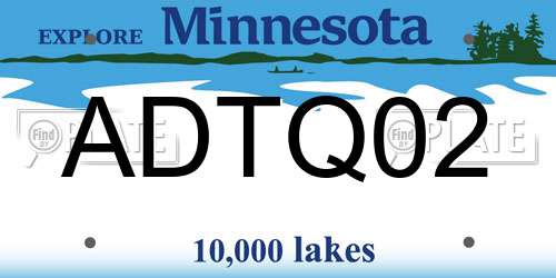 ADTQ02 Minnesota License Plate