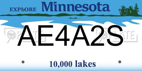 AE4A2S Minnesota License Plate