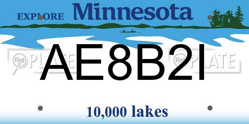 AE8B2I Minnesota License Plate