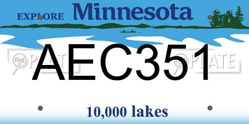 AEC351 Minnesota License Plate