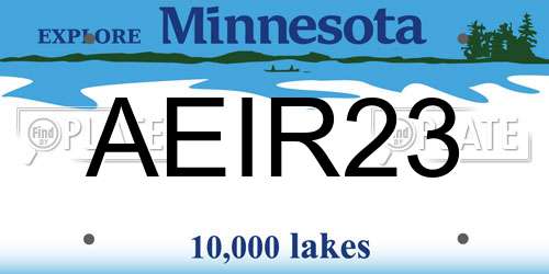 AEIR23 Minnesota License Plate