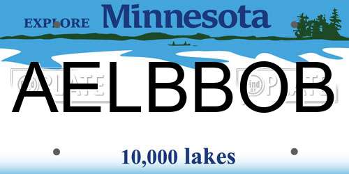 AELBBOB Minnesota License Plate
