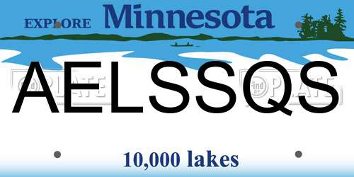 AELSSQS Minnesota License Plate