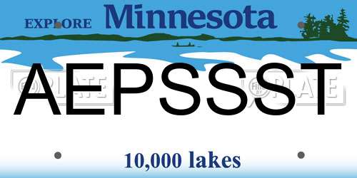 AEPSSST Minnesota License Plate