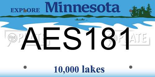 AES181 Minnesota License Plate