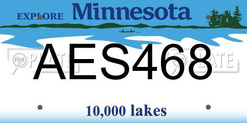 AES468 Minnesota License Plate