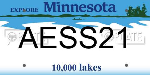 AESS21 Minnesota License Plate
