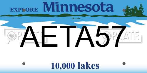 AETA57 Minnesota License Plate