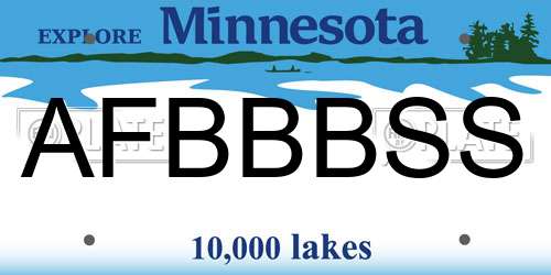 AFBBBSS Minnesota License Plate