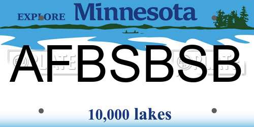 AFBSBSB Minnesota License Plate