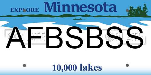 AFBSBSS Minnesota License Plate