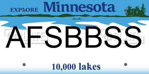 AFSBBSS Minnesota License Plate