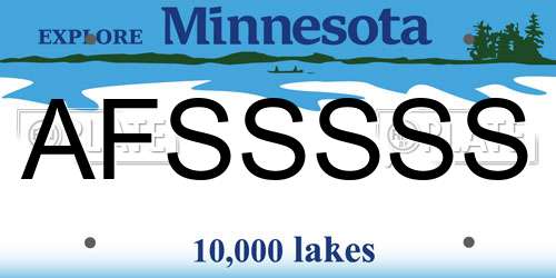 AFSSSSS Minnesota License Plate