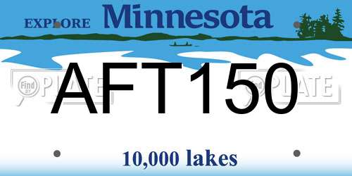 AFT150 Minnesota License Plate