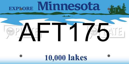 AFT175 Minnesota License Plate