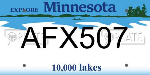 AFX507 Minnesota License Plate