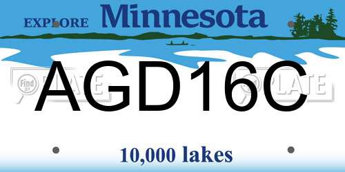 AGD16C Minnesota License Plate