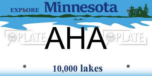 AHA Minnesota License Plate