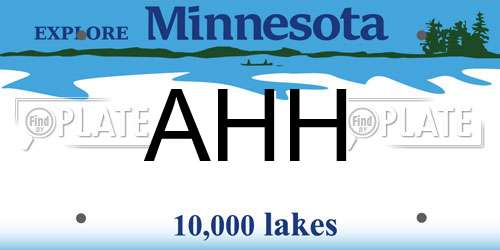 AHH Minnesota License Plate
