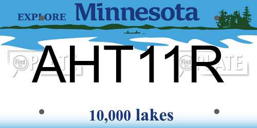 AHT11R Minnesota License Plate