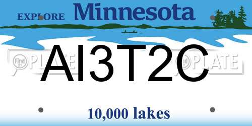 AI3T2C Minnesota License Plate