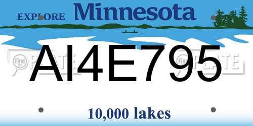 AI4E795 Minnesota License Plate