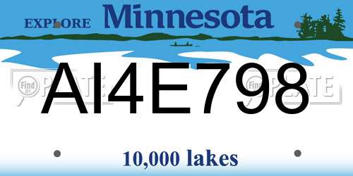 AI4E798 Minnesota License Plate