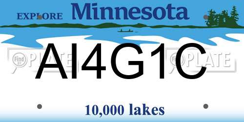 AI4G1C Minnesota License Plate