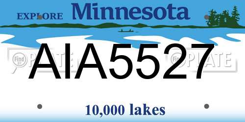 AIA5527 Minnesota License Plate