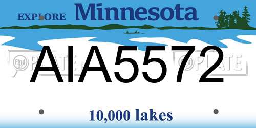 AIA5572 Minnesota License Plate