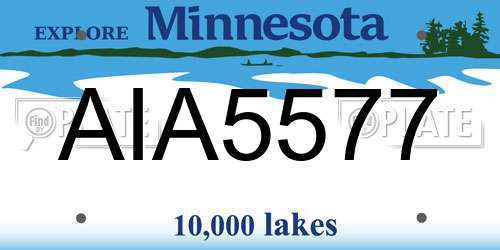 AIA5577 Minnesota License Plate