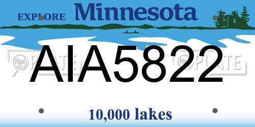 AIA5822 Minnesota License Plate