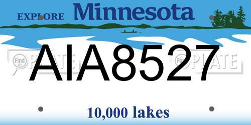 AIA8527 Minnesota License Plate