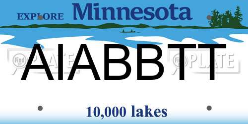 AIABBTT Minnesota License Plate