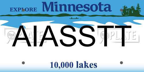 AIASSTT Minnesota License Plate