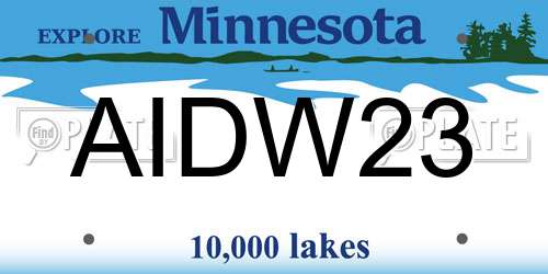 AIDW23 Minnesota License Plate